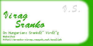 virag sranko business card